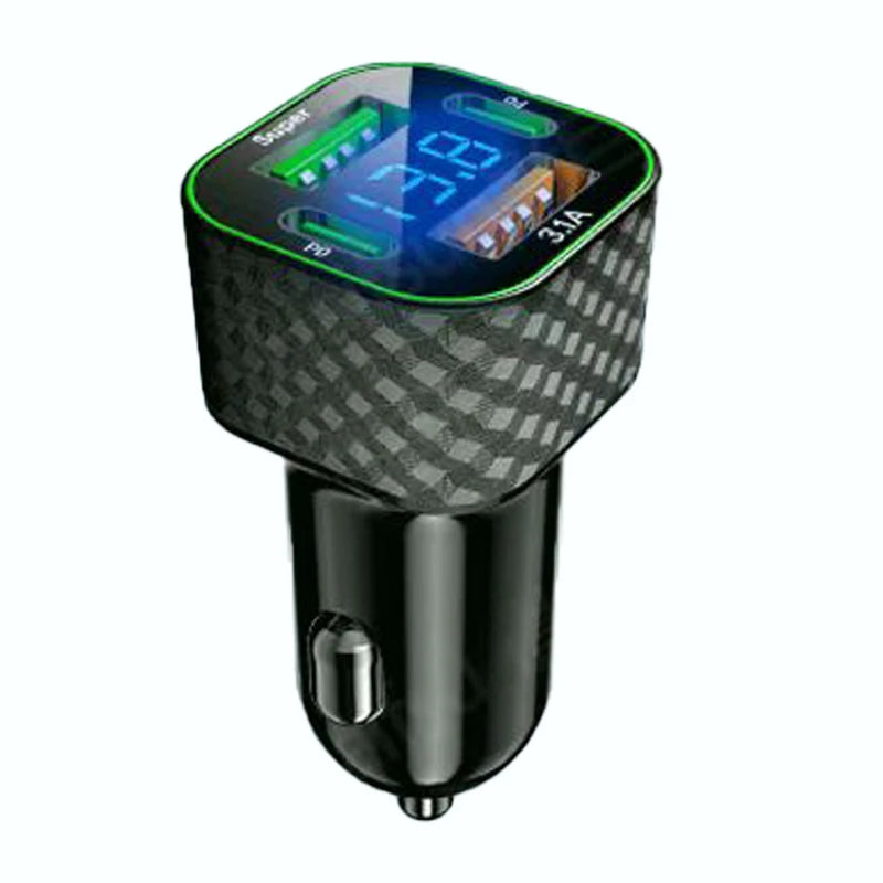 Cargador USB para Autos LED VERDE