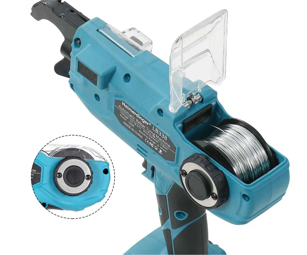 Máquina para amarre de barras de fierro 18V 8-34MM (COMPATIBLE CON BATERIAS MAKITA DE 18v)