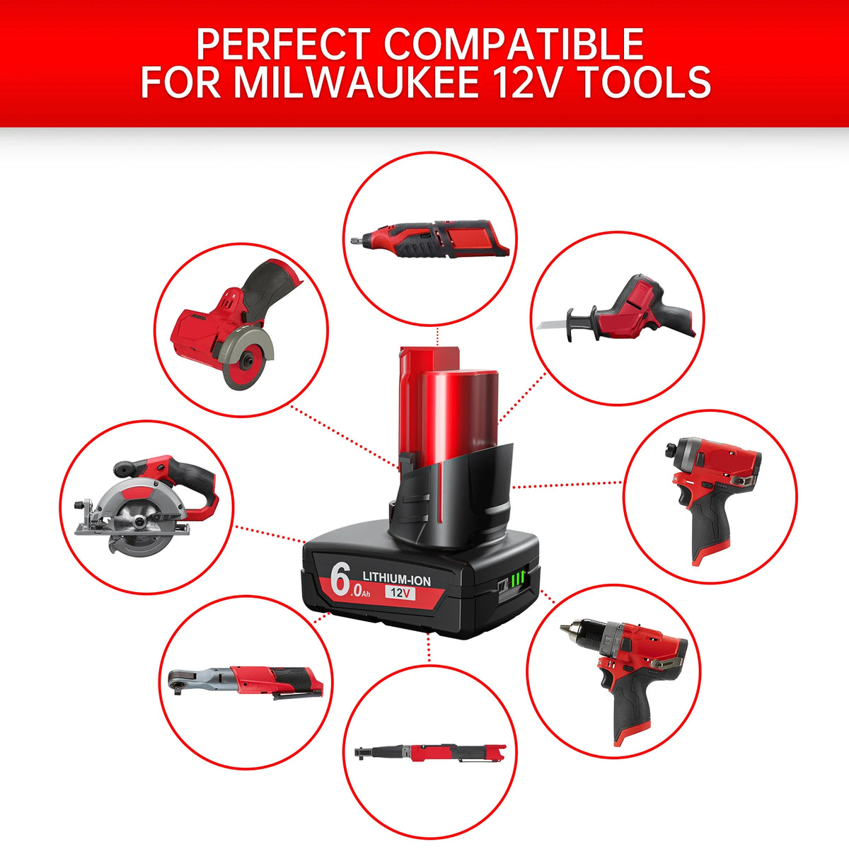 MILWAUKEE M12 (Batería y cargador COMPATIBLE)