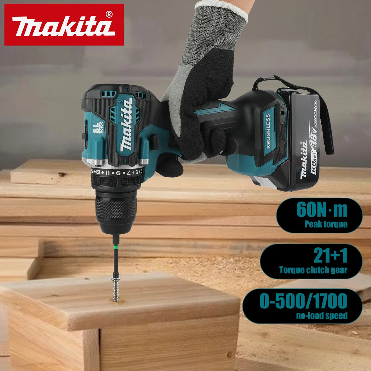 MAKITA Taladro DDF487 18v.(NO INCLUYE BATERIA)