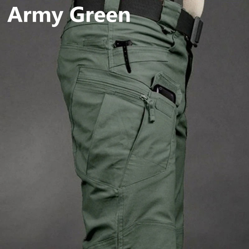 Pantalones impermeables con múltiples bolsillos para hombre