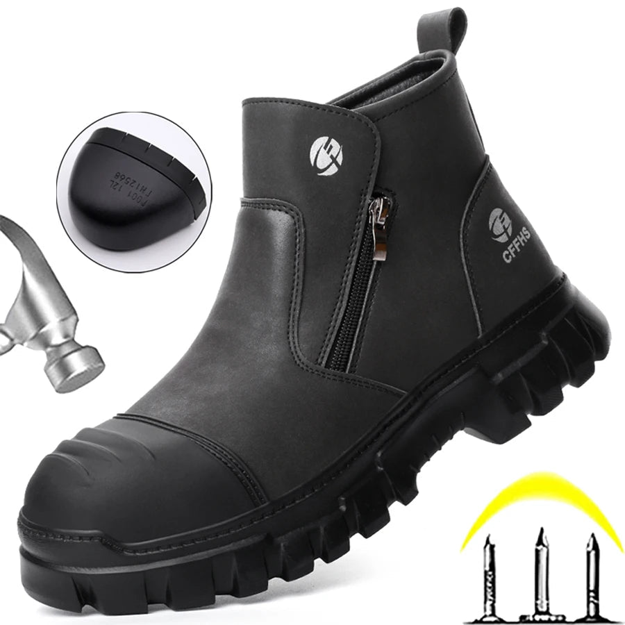 Botas de seguridad de cuero