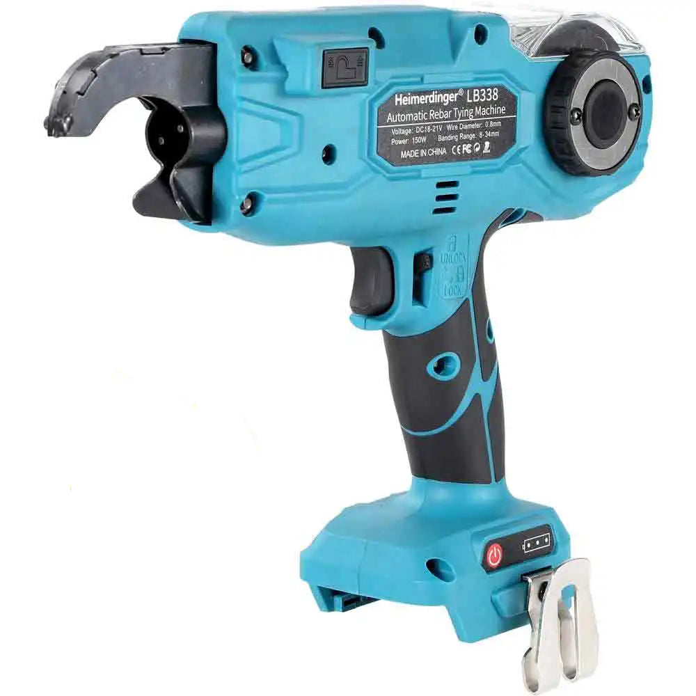 Máquina para amarre de barras de fierro 18V 8-34MM (COMPATIBLE CON BATERIAS MAKITA DE 18v)