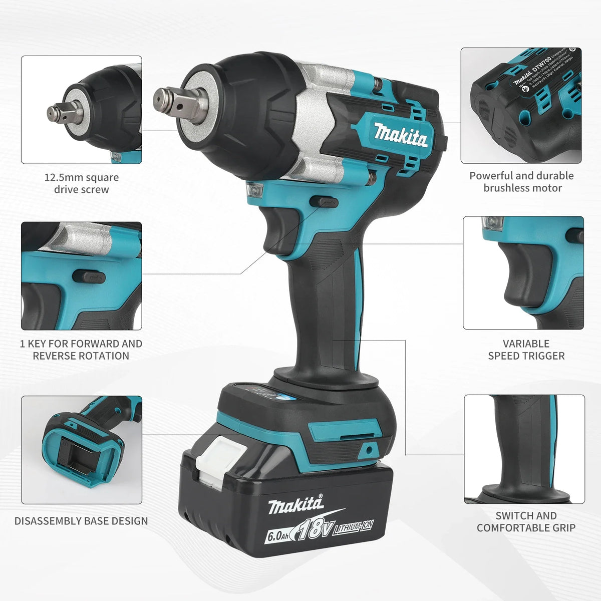 MAKITA Llave de impacto DTW700 18v.(NO INCLUYE BATERIA)