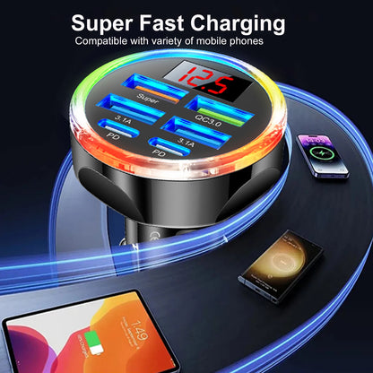 Cargador USB para Autos LED COLOR