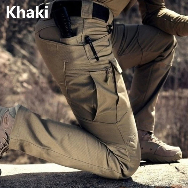 Pantalones impermeables con múltiples bolsillos para hombre