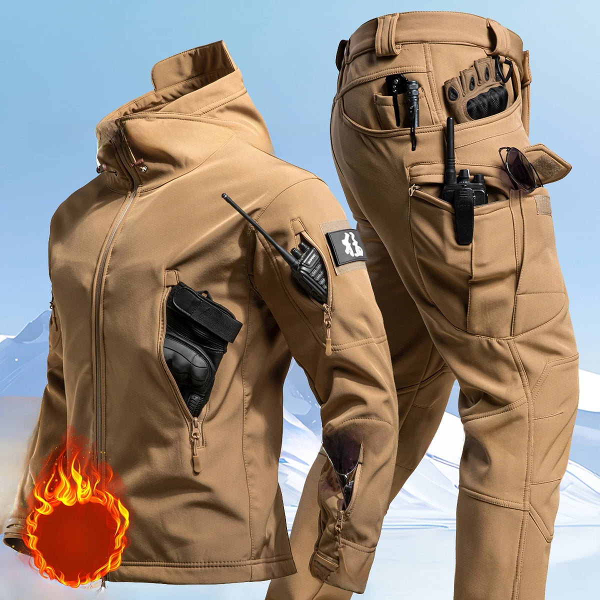 Conjunto de Chaqueta y Pantalones de Invierno