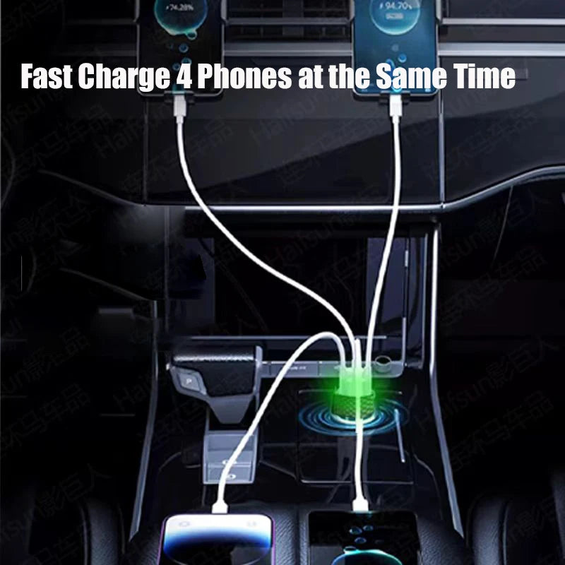 Cargador USB para Autos LED VERDE