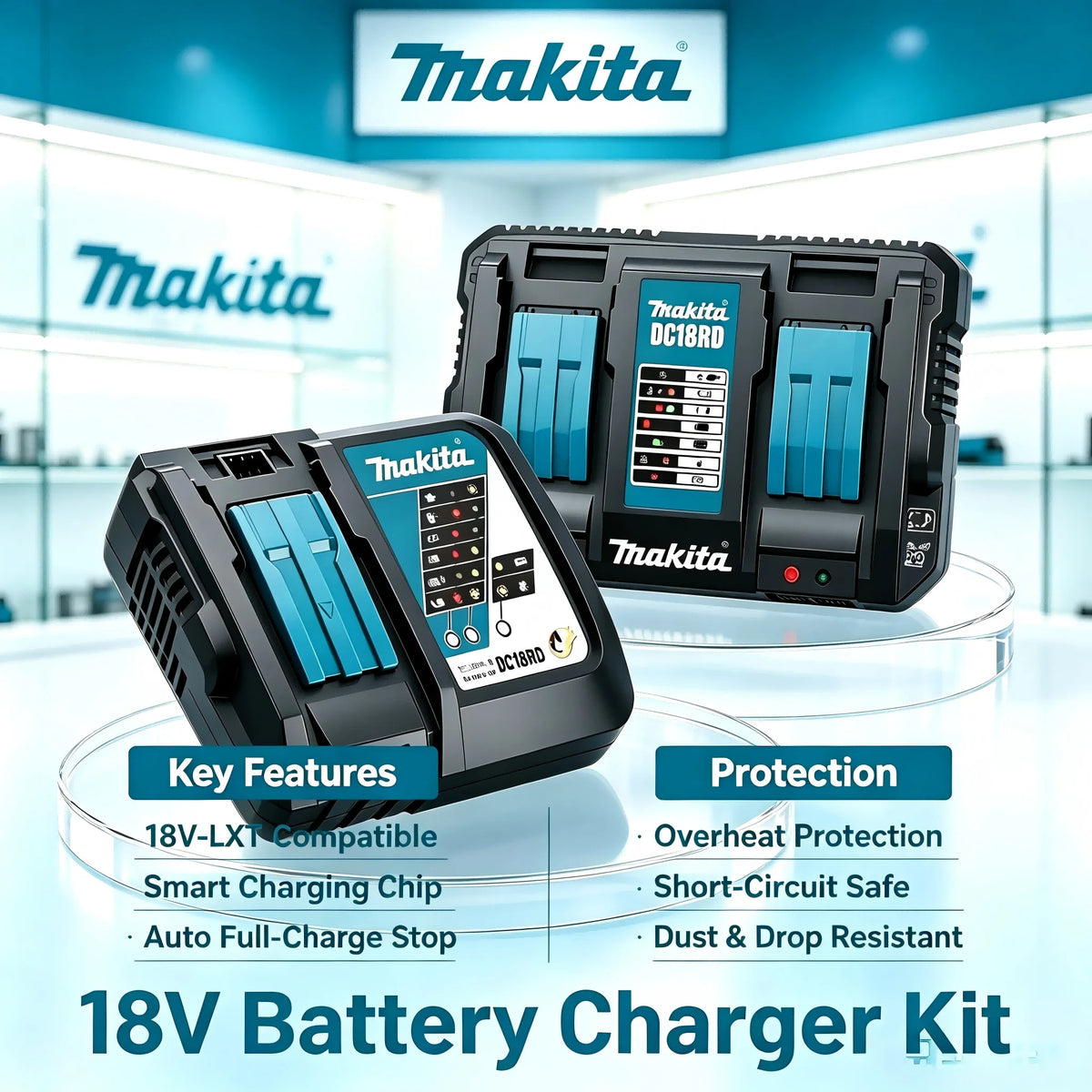 Cargador de Batería Makita DC18RD