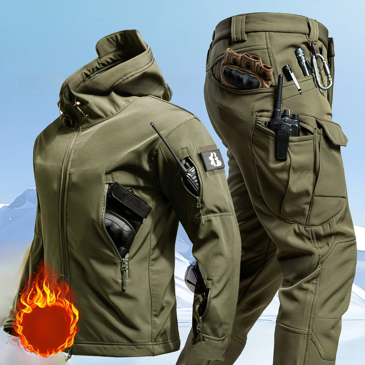Conjunto de Chaqueta y Pantalones de Invierno