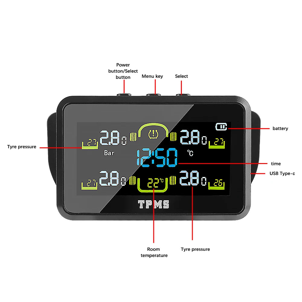 Sensor Presion de Aire Temperatura + Reloj (AUTO)(SOLAR)