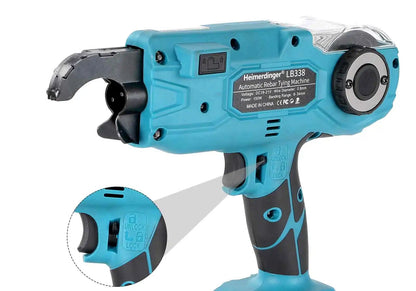 Máquina para amarre de barras de fierro 18V 8-34MM (COMPATIBLE CON BATERIAS MAKITA DE 18v)