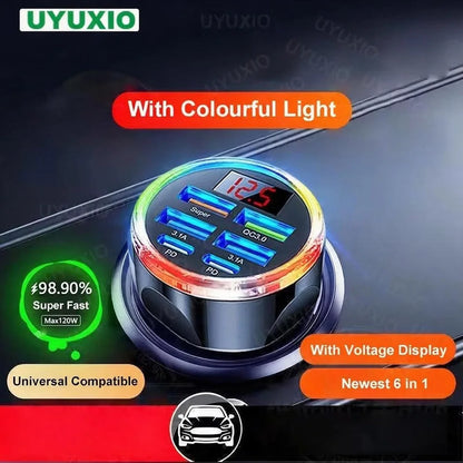 Cargador USB para Autos LED COLOR